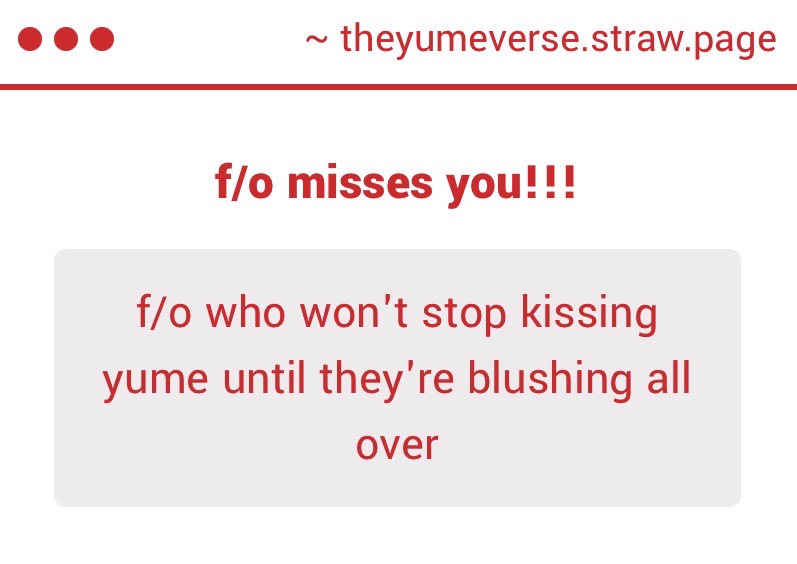 Yumeverses's tweet photo. 🪷  ꒱　gimmick   ｡   Interactive 

f/o who won’t stop kissing yume until they’re blushing all over !!! https://t.co/RTKA2G0XuQ