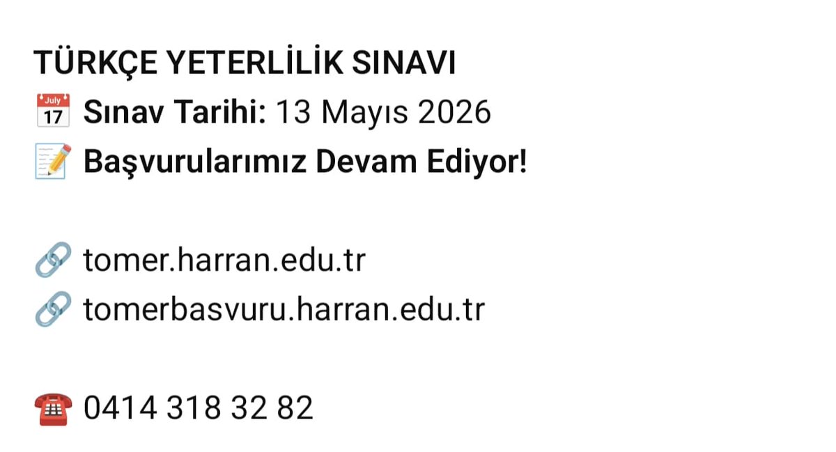 Harran Üniversitesi TÖMER tweet media