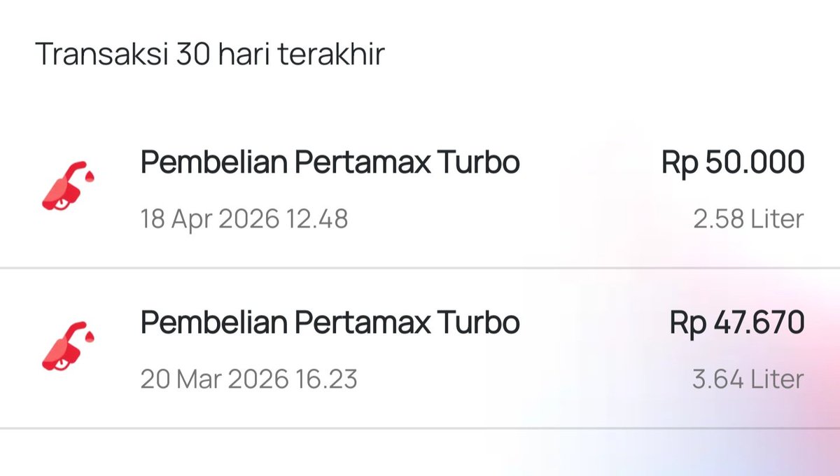 fbillys's tweet photo. Jadi dalam waktu 1 bulan, BBM naik 2 kali? 
Isi bensin pas 18 April 2026: Rp19,400/liter
Isi bensin pas 6 Mei 2026: Rp19,900/liter (per 4 Mei 2026)

Bangke emang pemerintah SMH bener-bener di bawah tekanan Empire sih naik pas 4 Mei. May the force be with you banget 🖕🏻 https://t.co/MQ45l6bgkl