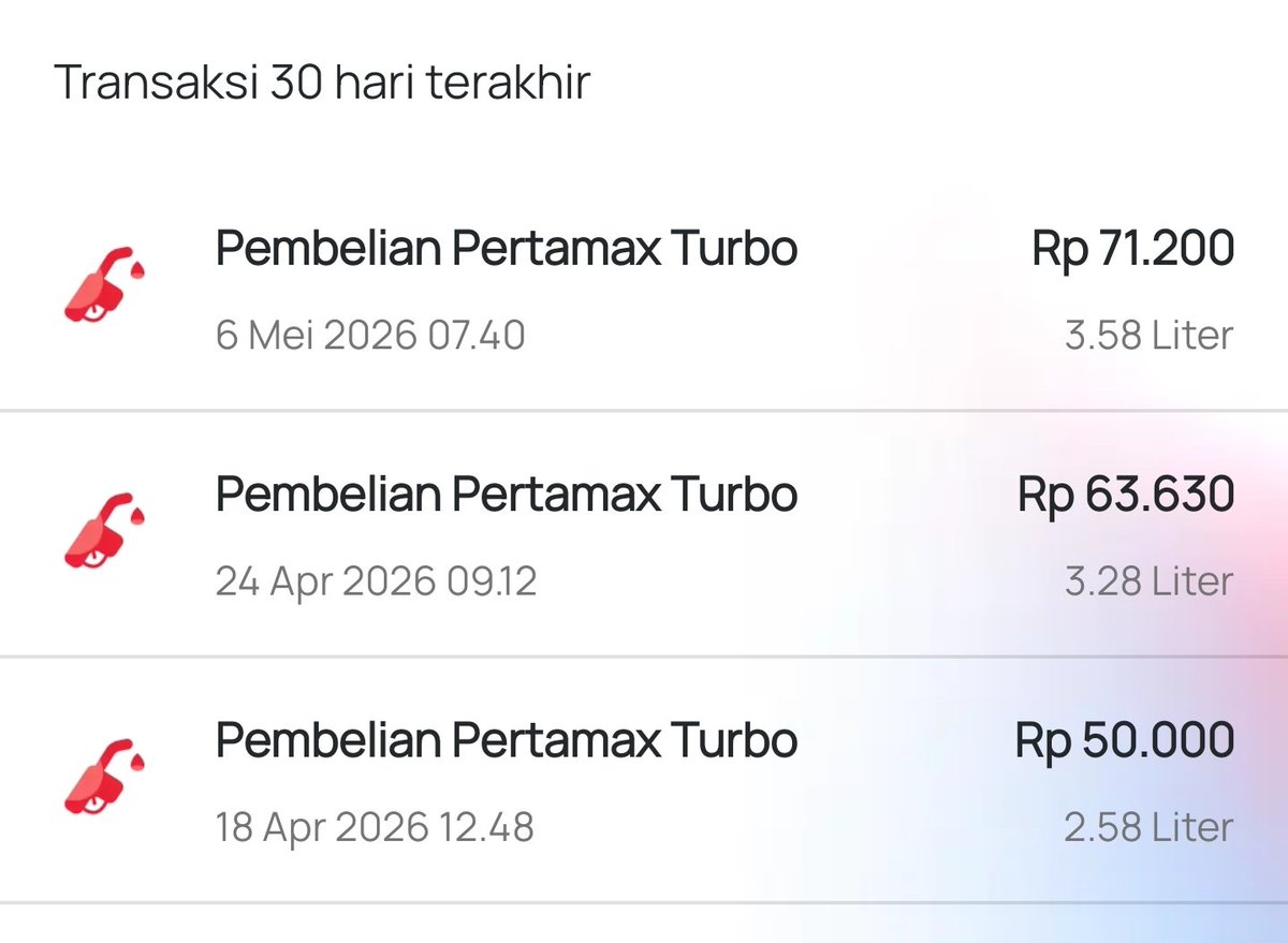 fbillys's tweet photo. Jadi dalam waktu 1 bulan, BBM naik 2 kali? 
Isi bensin pas 18 April 2026: Rp19,400/liter
Isi bensin pas 6 Mei 2026: Rp19,900/liter (per 4 Mei 2026)

Bangke emang pemerintah SMH bener-bener di bawah tekanan Empire sih naik pas 4 Mei. May the force be with you banget 🖕🏻 https://t.co/MQ45l6bgkl