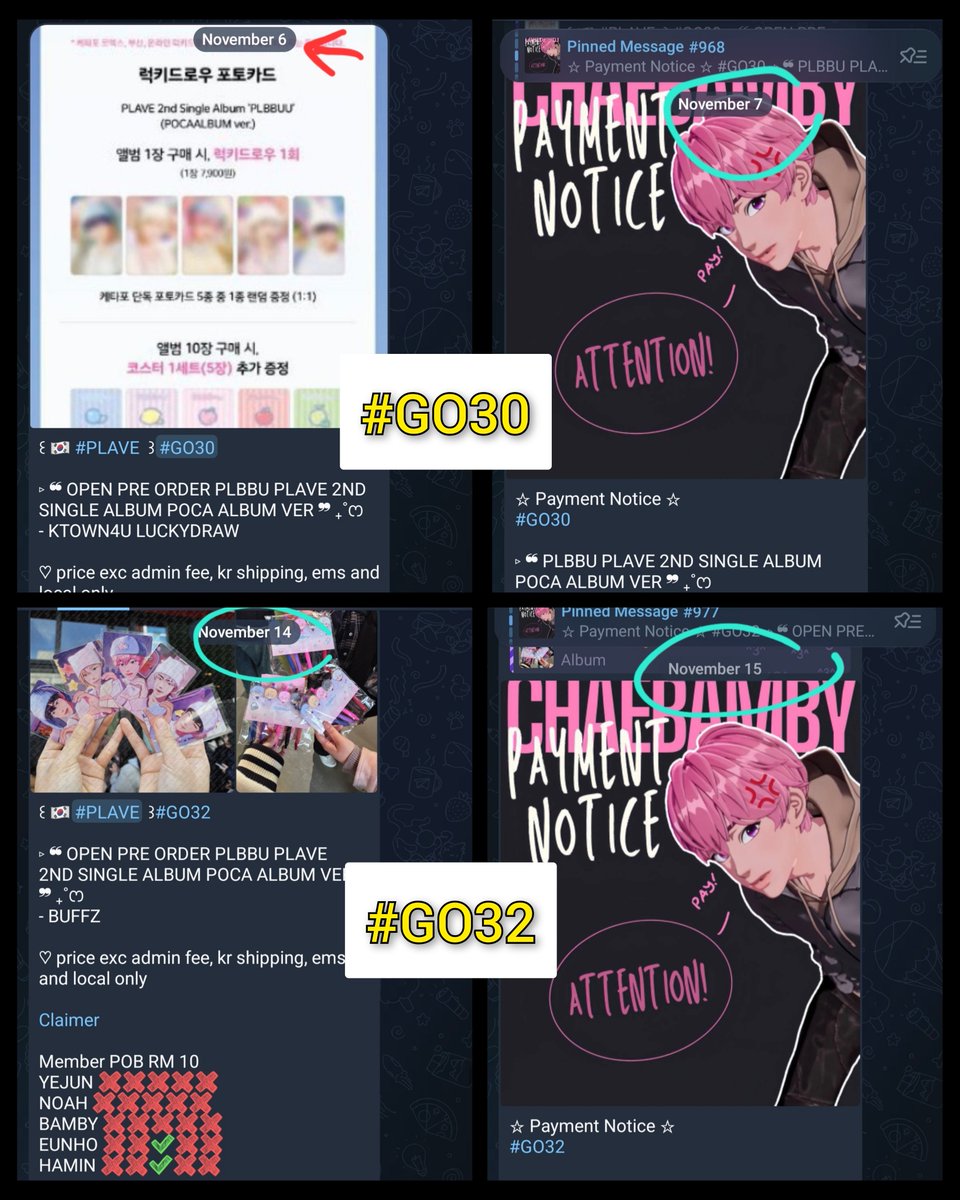 cheonsanoooona's tweet photo. 06/11/25 - #GO30 open order, my friend helped me to claim tgt (15 bbuu poca albums combined with hers)
07/11/25 - 1st payment is made
14/11/25 - #GO32 i ordered 5 poca albums (BUFFZ)
15/11/25 - 1st payment is made
(no further update is provided until someone actually asked) https://t.co/EtnHhAFwrB