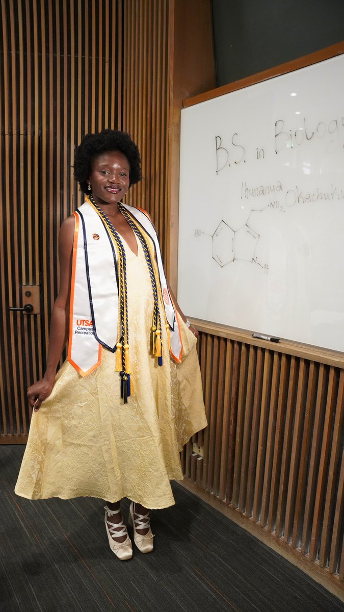 UTSARec's tweet photo. 🎉 Celebrating Ihunanya Okechukwu! 🎓✨

Ihunanya Okechukwu is graduating with a Bachelor of Science in Biology 🧬🎓.

Congratulations, Ihunanya! 🎉🎓🌟

#UTSanAntonio #UTSanAntonioRec https://t.co/3id6CwCSfO