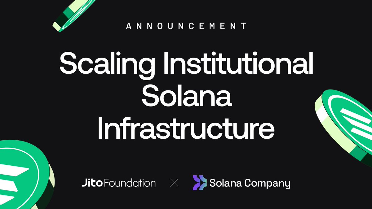 jito's tweet photo. Another week, another APAC push!

The Jito Foundation is partnering with @Solana_Company (NASDAQ: HSDT) to bring institutional Solana infrastructure to APAC.

Both entities will run BAM validators across Hong Kong, Singapore, Japan, and South Korea using the Pacific Backbone, a low-latency infrastructure network supporting staking, validation, and trading services across APAC. The teams will also co-develop institutional JitoSOL staking products, delivered through Solana Company's advisory service model to meet the compliance requirements of large capital allocators.

“APAC is one of the most important regions for institutional crypto adoption, and this partnership reflects our commitment to building the infrastructure and relationships we believe are needed to support that growth. By combining Jito’s market layer technology with Solana Company’s deep regional expertise and institutional network, we’re creating a stronger foundation to enable scalable, compliant participation in the Solana ecosystem.” - @marcliew888 Head of APAC at the Jito Foundation.