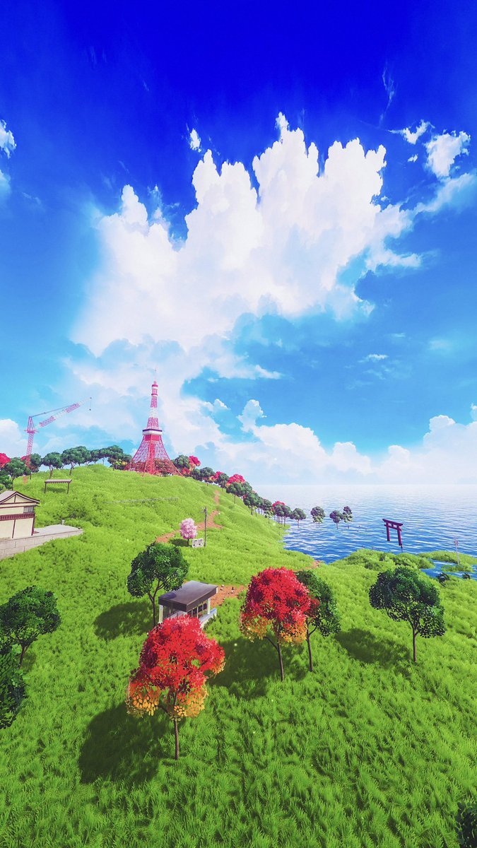 Yukichi26990880's tweet photo. ワールド名　憧れの夏の孤島
By zhima233
#VRChat_world紹介 https://t.co/kRCz47otgW