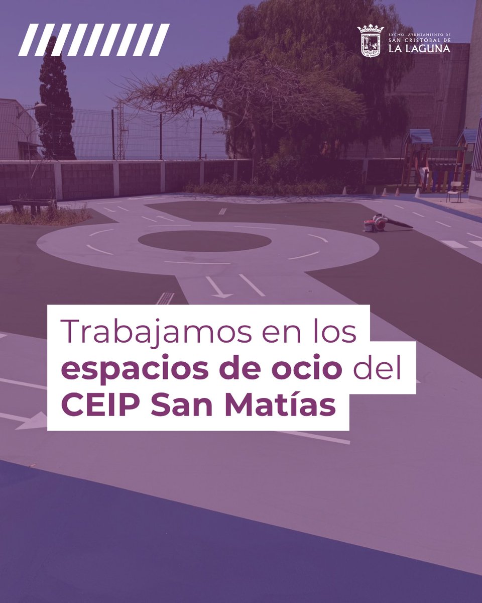 obrasll's tweet photo. 🎨 En #ObrasLaLaguna también tenemos una vena creativa.

🏫 Renovamos los espacios de ocio en el CEIP San Matías con un circuito, con rotonda incluida, y un parchís gigante, entre otros juegos.

Nuestros personajes, Benito y Agustín, le dan el visto bueno. 👍

#MejorandoLaLaguna https://t.co/BdPv8oZhAw