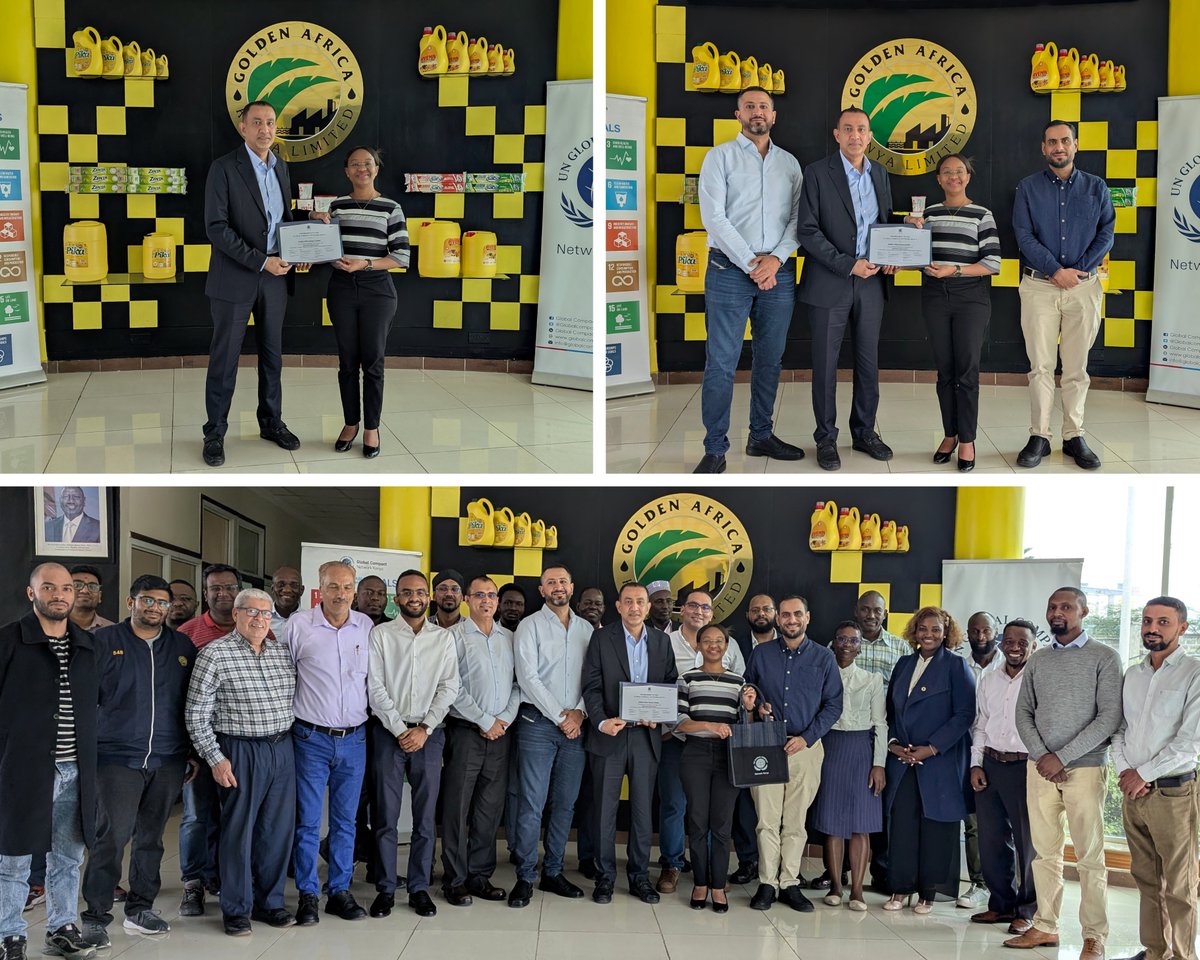 GlobalcompactKE's tweet photo. Today, Global Compact Network Kenya officially welcomed @GoldenAfricaLtd into the @globalcompact during a certificate handover ceremony held at the company’s Lukenya facility.
#GlobalCompactNetworkKenya #UNGlobalCompact https://t.co/YRhX6HXKUK