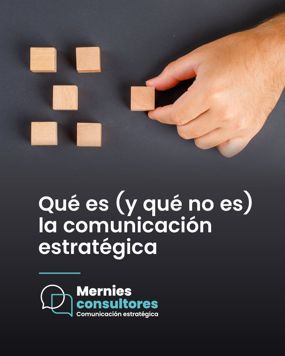 MerniesConsult's tweet photo. Cuando nos preguntan a qué nos dedicamos, la respuesta corta es: comunicación estratégica.
La larga empieza por despejar lo que no es.
No es hacer posteos. No es mandar gacetillas. No es "decir algo cuando pasa algo". (Hilo) https://t.co/e6MdMWCEA2