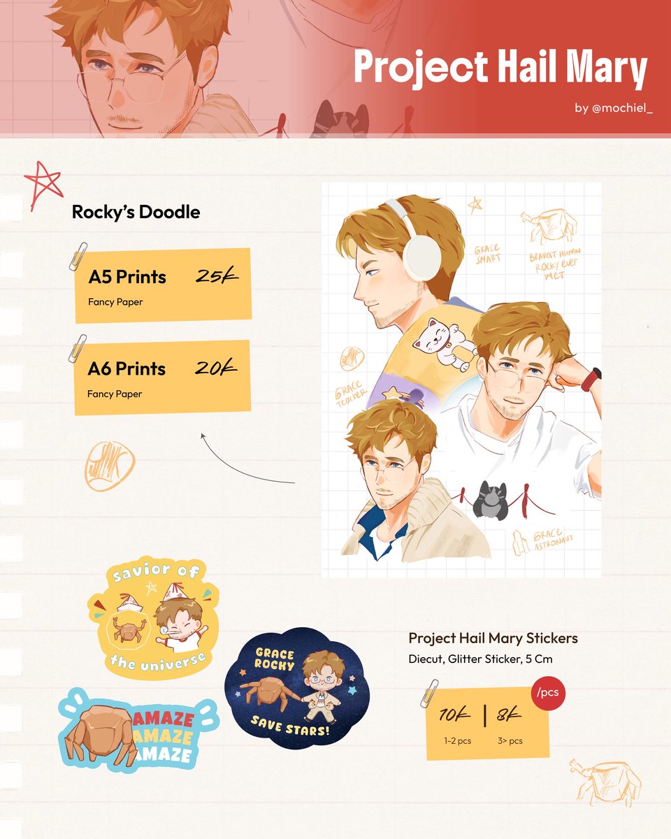 mochiel_'s tweet photo. ❤️&amp; 🔁 are appreciated 

Mochiel’s quick PO for CF22 is open ⭐️

PO OTS &amp; Mail : 6-9 May 
🔗: https://t.co/0kdMnF0fmA

🌟: Project Hail Mary

#cf22 #cf22catalogue https://t.co/6XVYDJeXlK