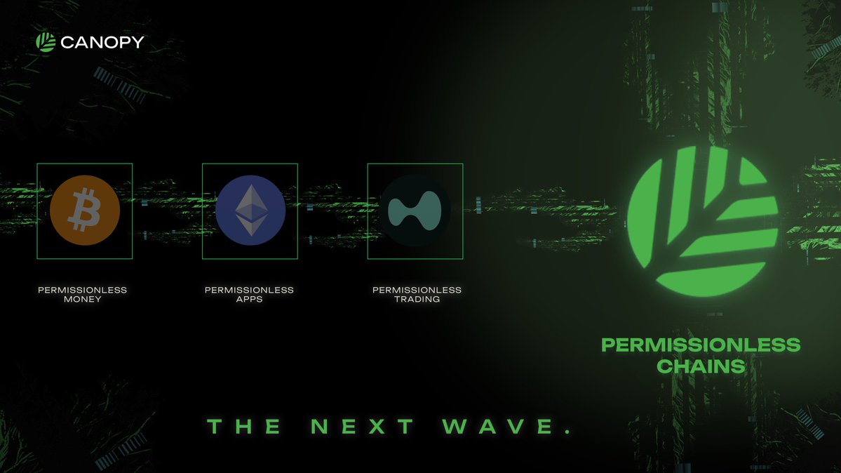 Every era of crypto had a unlock:

→ Bitcoin: permissionless money
→ Ethereum: permissionless apps
→ Hyperliquid: permissionless trading

The next wave isn't about building on someone else's network. It's about building your own, on Canopy 🌿