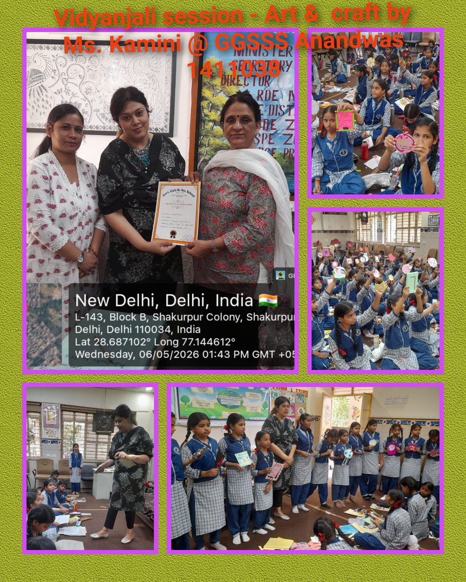 hos1411038's tweet photo. Vidyanjali session of Art and craft by Ms. Kamini
6th May 2026
#VidyanjaliUtsavDelhi #5YearsOfNEP2020 #NEP2020 #JoinVidyanjali #Vidyanjali @EduMinOfIndia @vidyanjali_edu @VidyanjaliDelhi @SCERT2021 @PMOIndia @dpradhanbjp @gupta_rekha @ashishsood_bjp @SrijaSuresh @Dir_Education https://t.co/abeSK3Y5VH