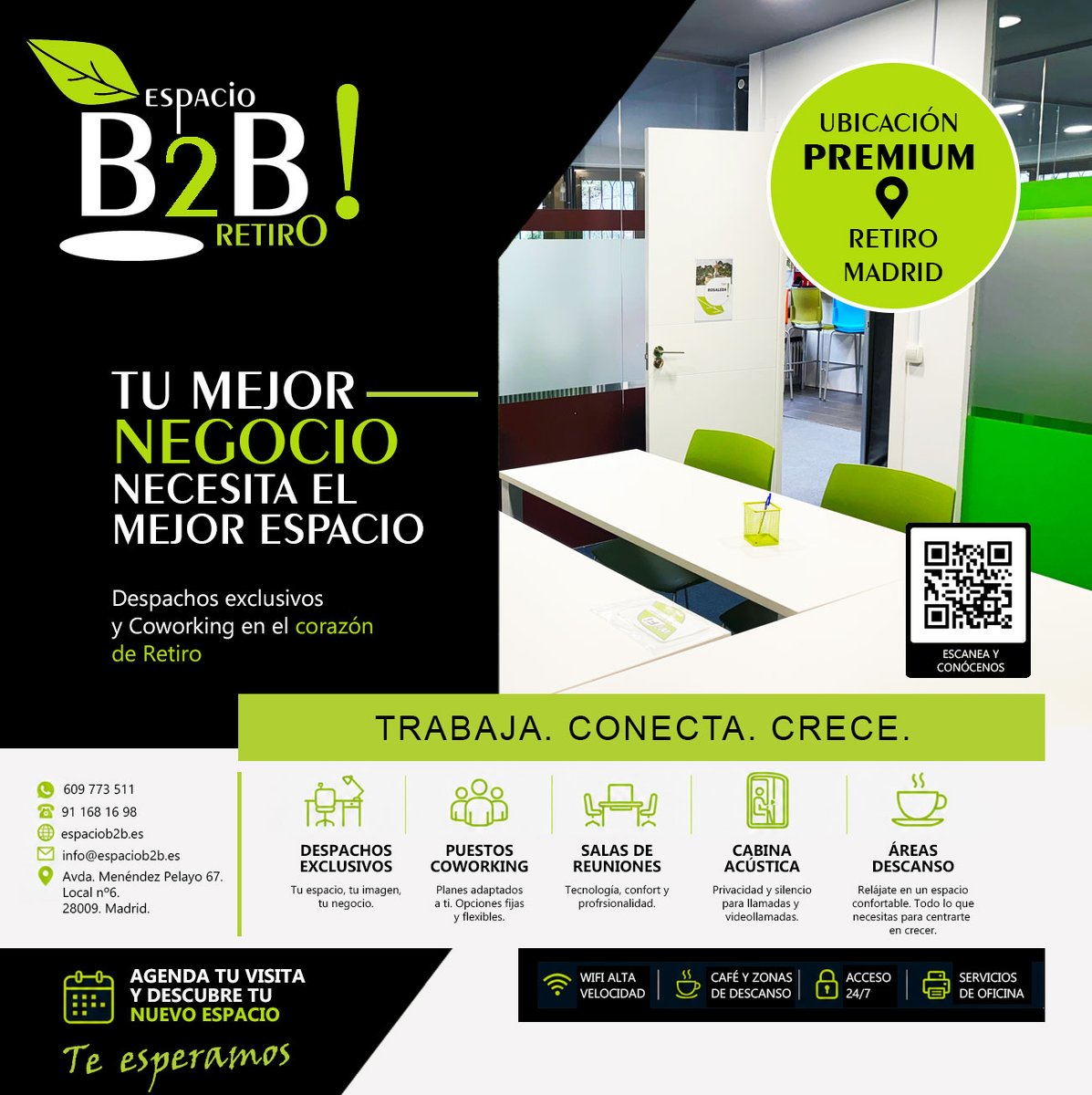 B2BRetiro's tweet photo. @B2BRetiro - Tu MEJOR NEGOCIO necesita el MEJOR ESPACIO de NEGOCIOS 🌟🌟- Despachos exclusivos/CoWorking Fijos y Flexibles en el corazón de Retiro 🌿- ¡ Te esperamos ! - info@espaciob2b.es
📞91 168 16 98 https://t.co/U1liz8VO5n