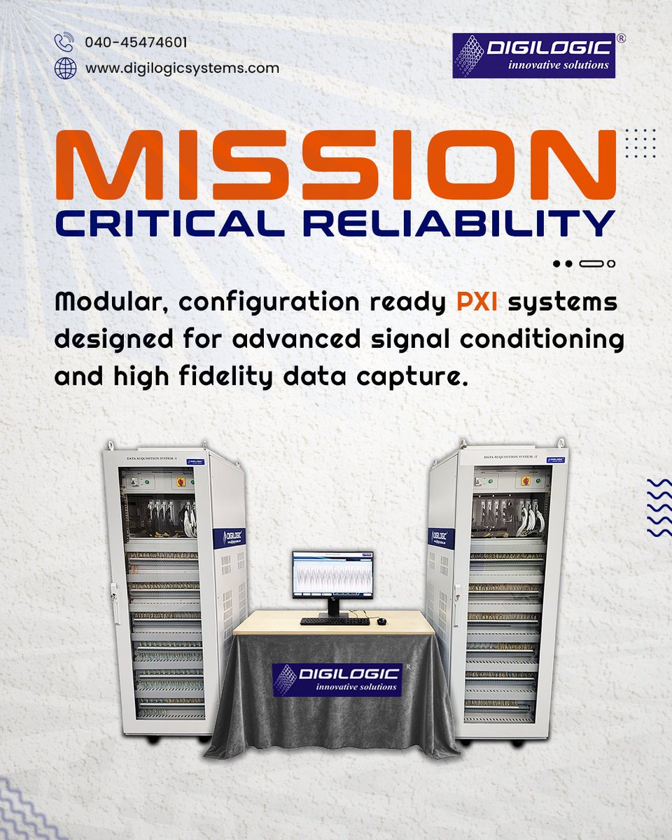 DigilogicSystem's tweet photo. Digilogic’s Modular #DataAcquisition &amp; Control Systems is designed for high sampling rates and real-time data processing, ensuring accurate capture of rapidly changing multi-domain sensor signals for Defence &amp; Aerospace.
Learn more:
https://t.co/wFhw7w5lE1

#DigilogicSystems https://t.co/PdKDlqniAR