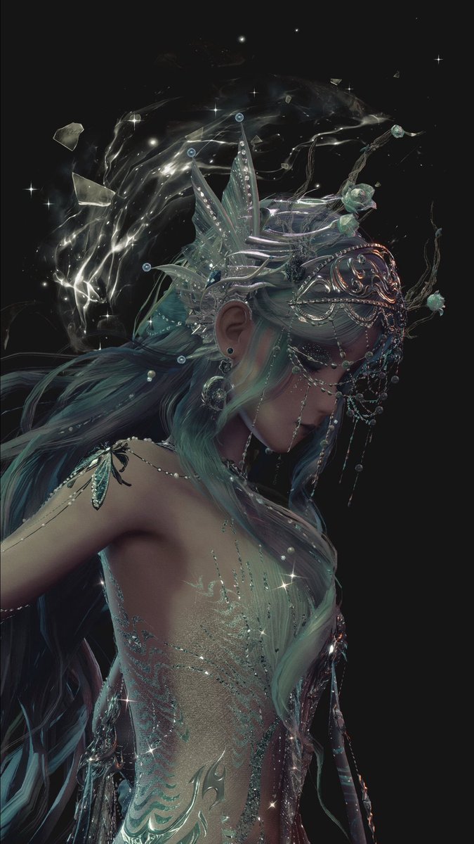 tokkismum's tweet photo. Thought I’d finally start to share some of my Infinity Nikki pictures 🥹 this one is a closeup from my #TidalRequiem shoot https://t.co/wmPCryTOQD