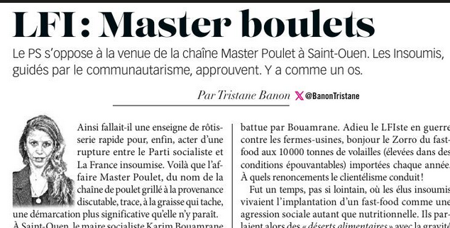 🇫🇷

« Quand, hier pourfendeur, on devient aujourd'hui, représentant de la malbouffe, ce n'est plus une contradiction, c'est un aveu. »
<a href="/BanonTristane/">Tristane Banon</a>   <a href="/franctireurmag/">Franc-Tireur</a>