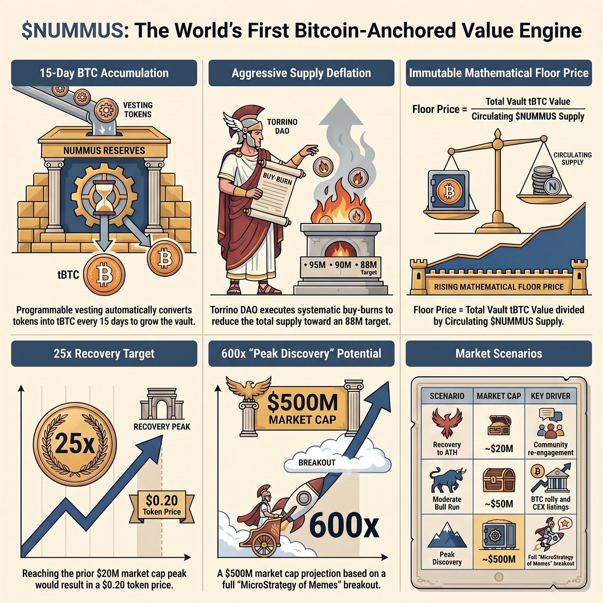 We_Are_YouChain's tweet photo. @WhaleOfGems $NUMMUS is backed by a massive tBTC reserve.
A meme with a mathematical safety net. 
The perfect 100x setup for next bull run.
Join the only meme protected by the King of Crypto. 
#NummusAeternitas #Bitcoin #BullRun2026 #CryptoGem https://t.co/9zmsYsE1c7