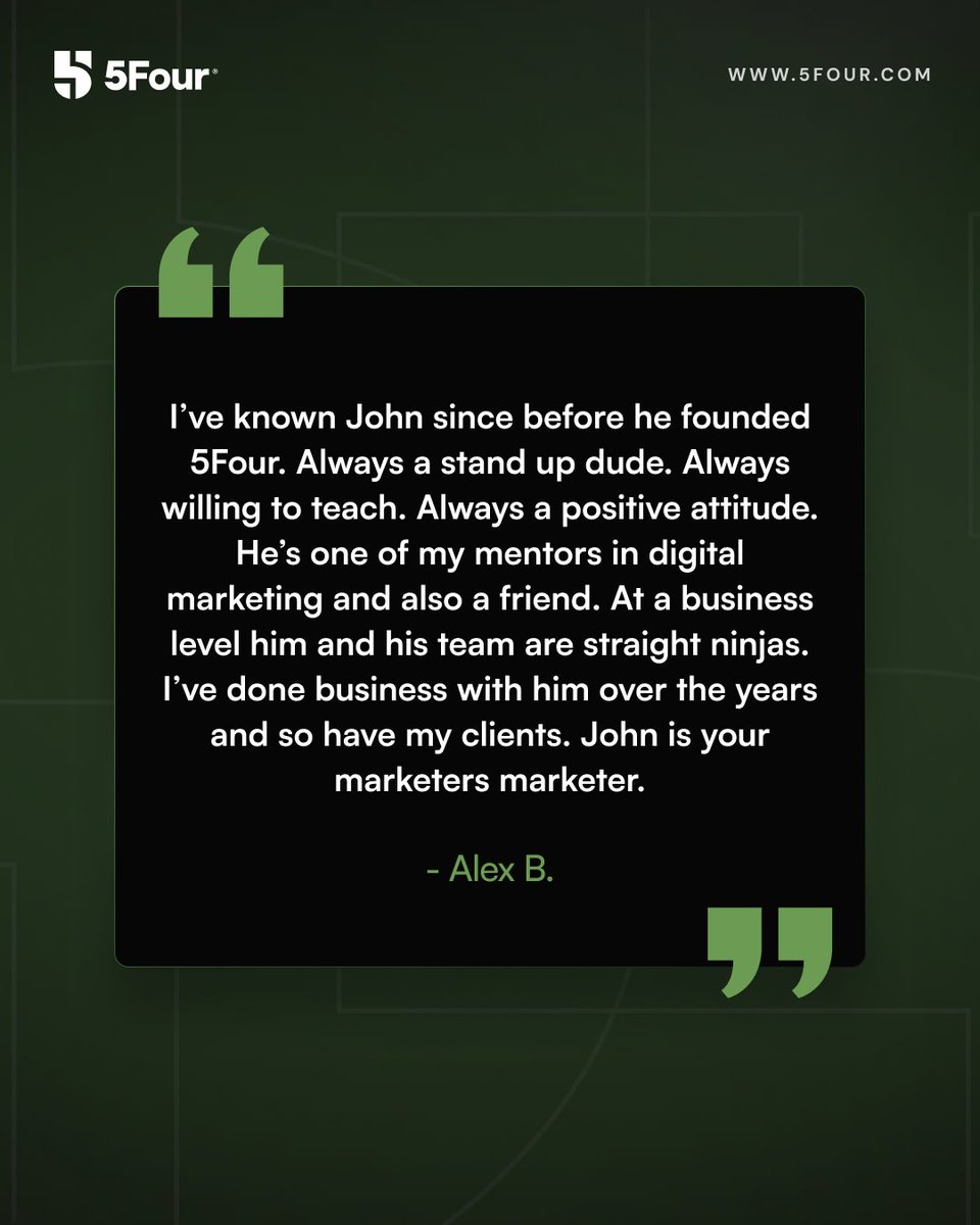 5FourDigital's tweet photo. Always grateful for the kind words and continued support over the years. https://t.co/FvaGpis1XD