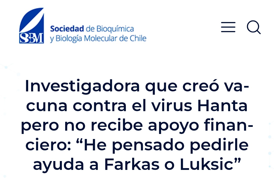 Se acuerdan de cuando una académica de la U de Concepción desarrolló una vacuna contra el Hanta pero nadie quiso financiar su investigación 🙄