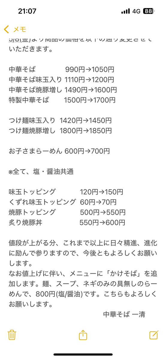 価格変更のお知らせ】 いつもありがとうございます。 5/8(金)より