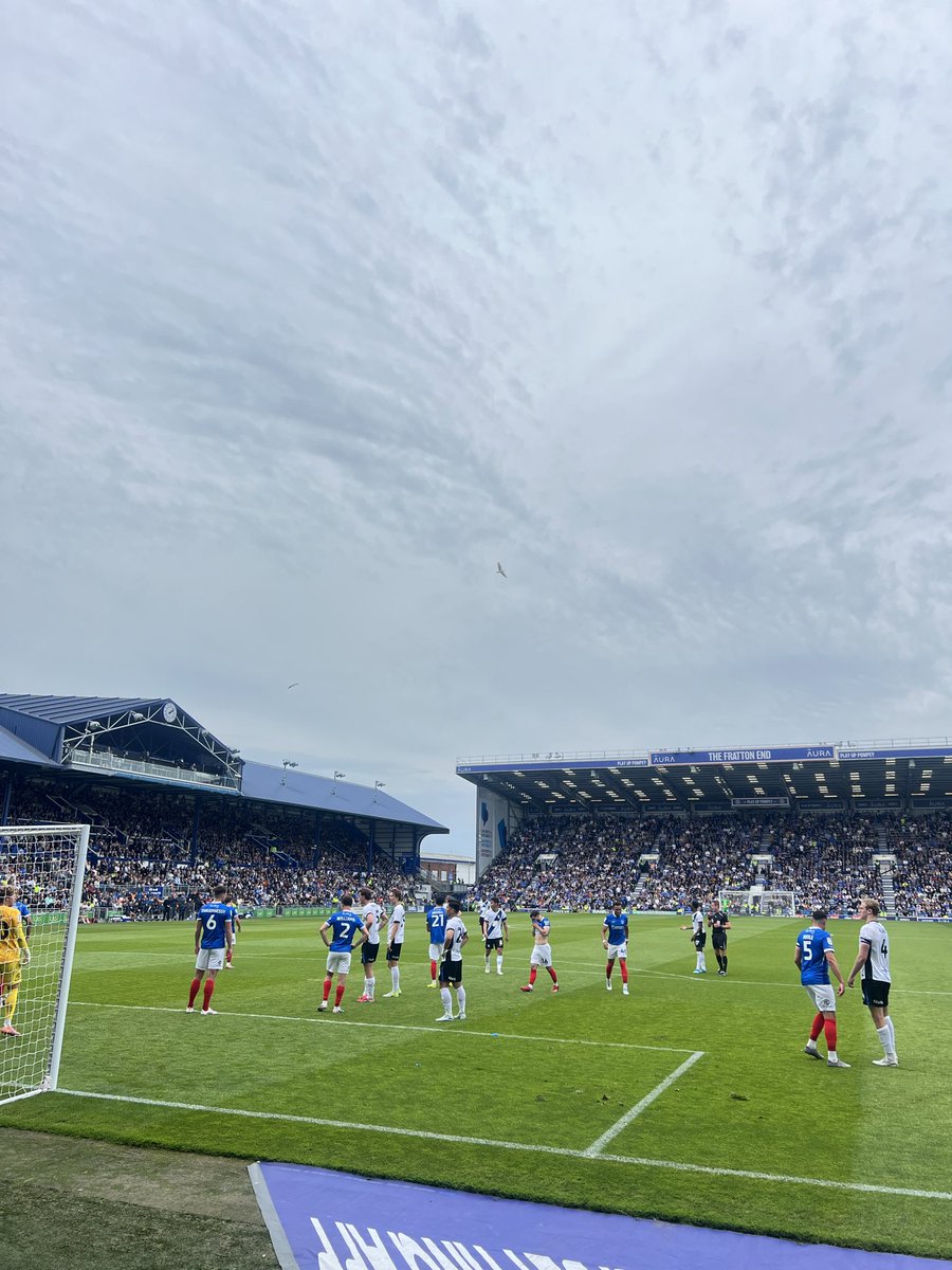 JakeFoxUK's tweet photo. Portsmouth away. Another stadium ticked off to round off a mixed season #bcfc https://t.co/t3JKfX3TpT