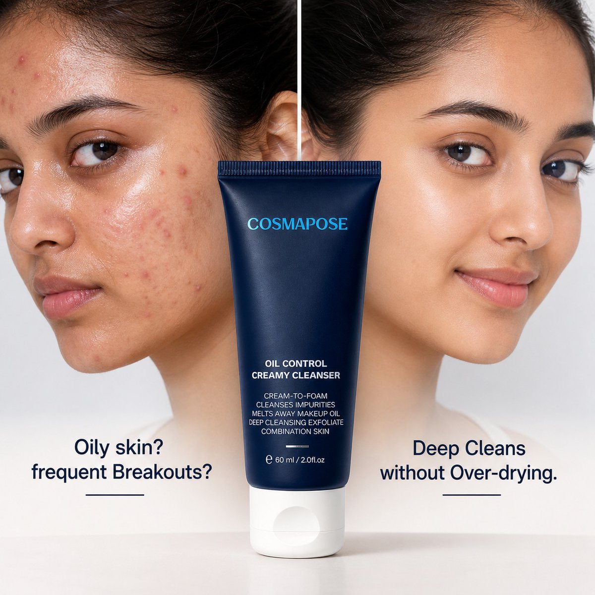 cosmapose's tweet photo. Oily skin doesn’t need harsh cleansing.
It needs the right balance 💙
Meet the Cosmapose Oil Control Creamy Cleanser
A cream-to-foam formula that deeply cleans pores, controls excess oil, and keeps your skin fresh without over-drying.

#Cosmapose #OilControlCleanser https://t.co/QvvqsOb6D7