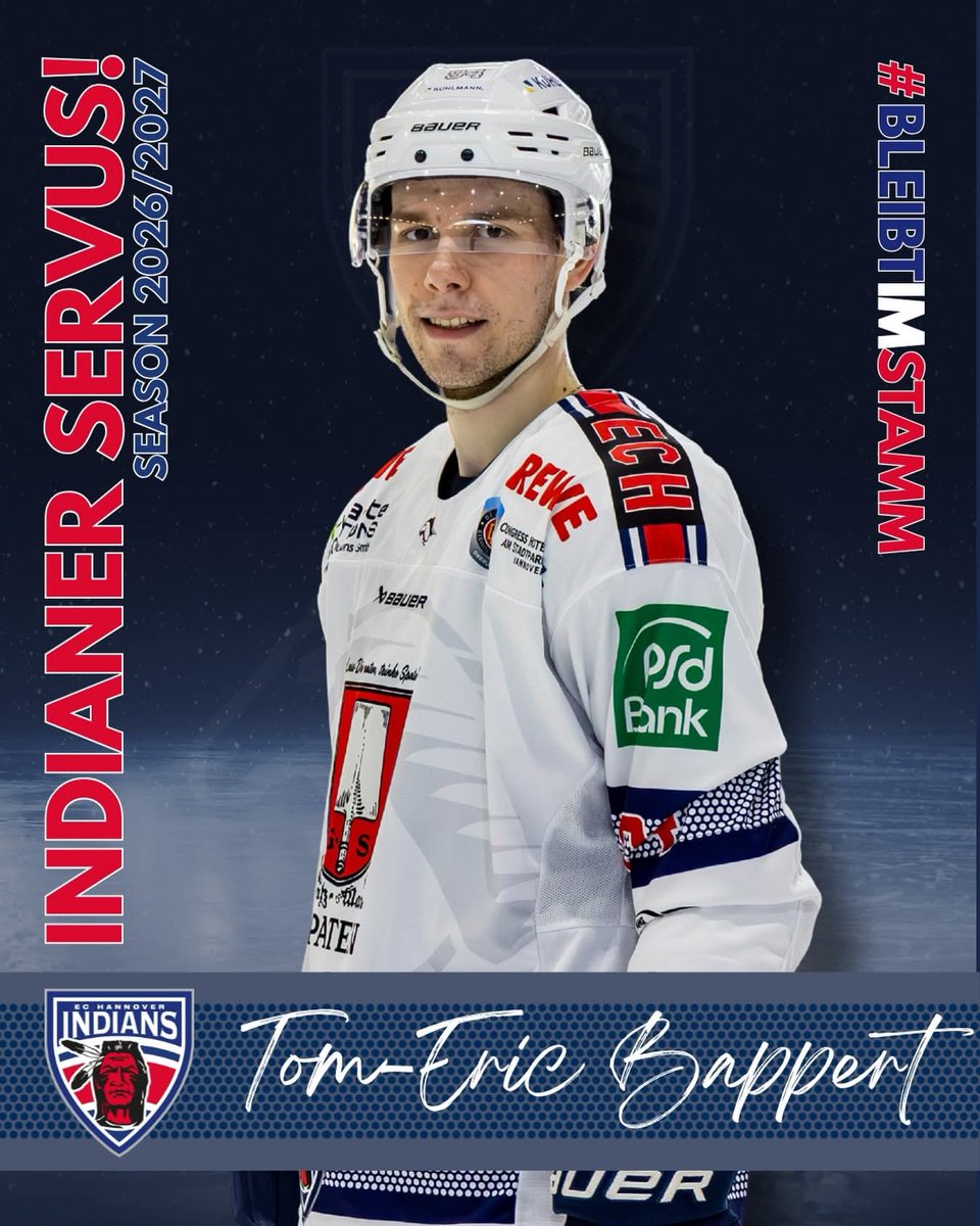 news_indians's tweet photo. Bappert bleibt beim ECH.
Insgesamt ok finde ich aber nach seiner Verletzung paar Fehler gehabt. Denke aber er wird wieder in Tritt kommen. #ech #hannover #indians #echannover #pferdeturm #eishockey #oberliganord https://t.co/GeBsYu0Rd2