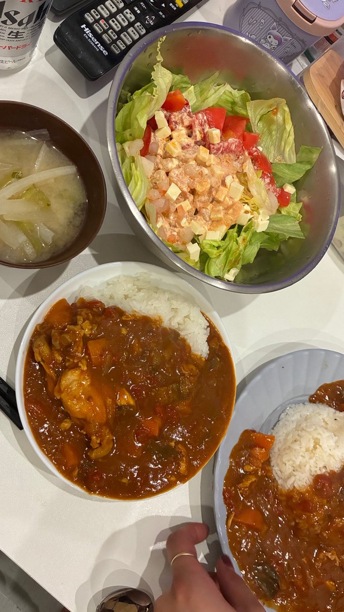 二日酔いには
野菜たっぷりたんたんカレーですね🍛