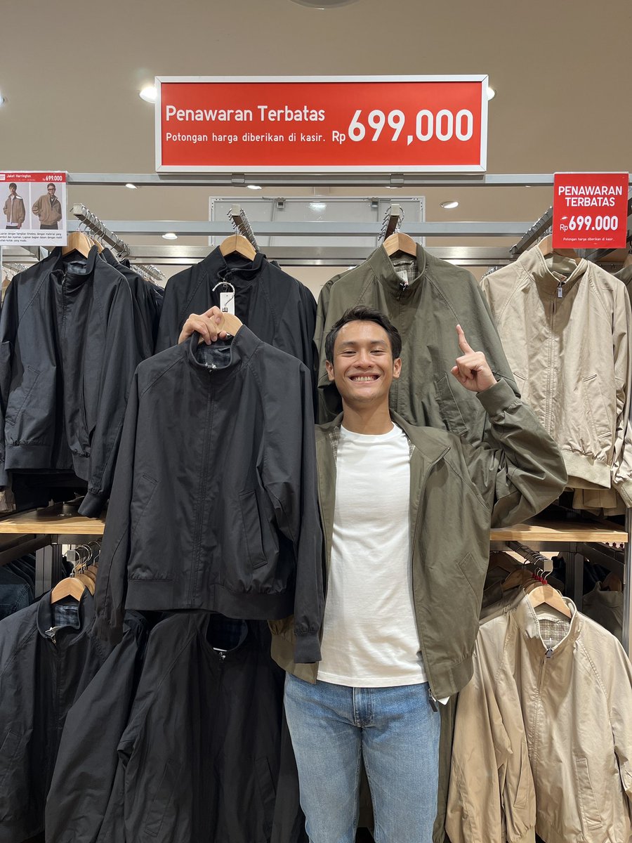 SISA 1 HARI LAGI ❗​

Jarang-jarang Harrington ini bisa kalian beli cuma 699k! 👀​
​
Biar gak perlu effort ke toko, langsung aja ke: s.uniqlo.com/4f4KKyU