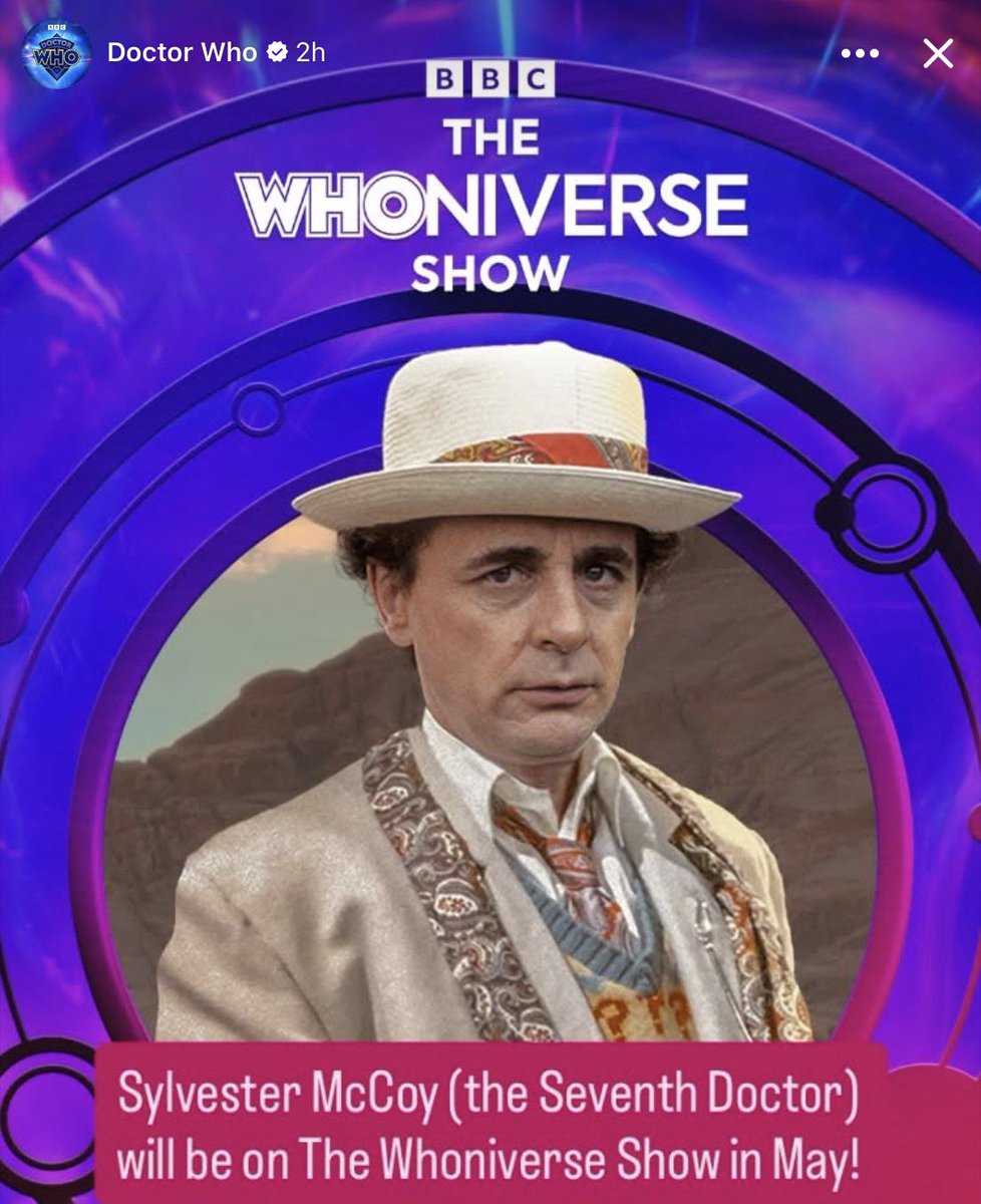 Sylvester McCoy will be on ‘The Whoniverse Show’ in May.
