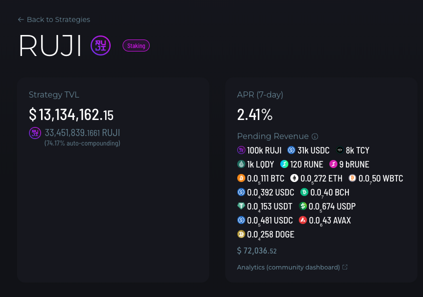 markfromdenmar_'s tweet photo. Ok new plan in the never ending pursuit of financial freedom as RUJI and bRUNE APRs are surpassing borrow rates of USDC!

- Continue to stack sats buying BTC 
- Borrow USDC using BTC as collateral
- Buy and stake bRUNE and RUJI
- Repeat

Using @RujiraNetwork and @vultisig only! https://t.co/oTiw976XlK