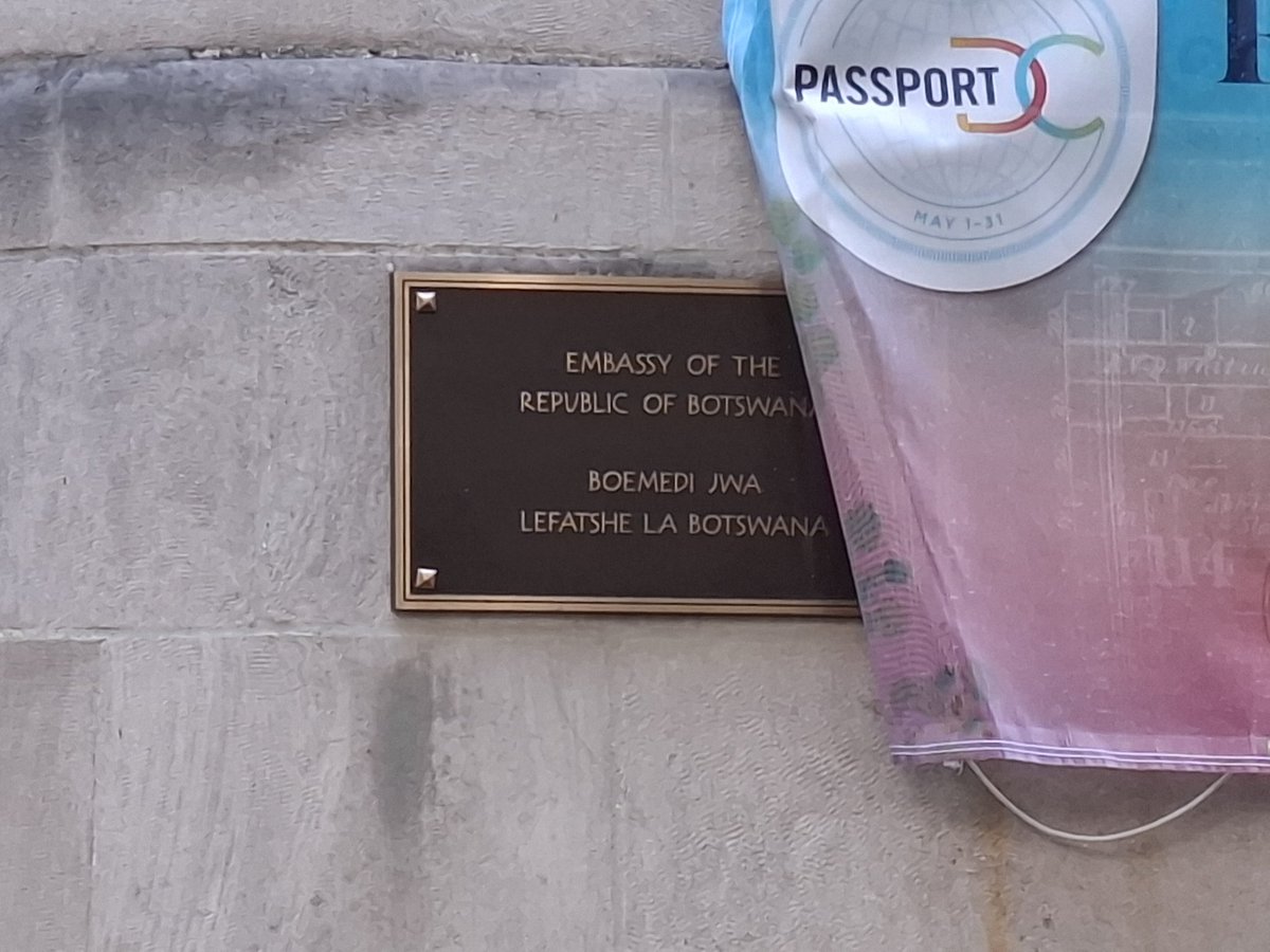 Walked past the Botswana embassy in DC