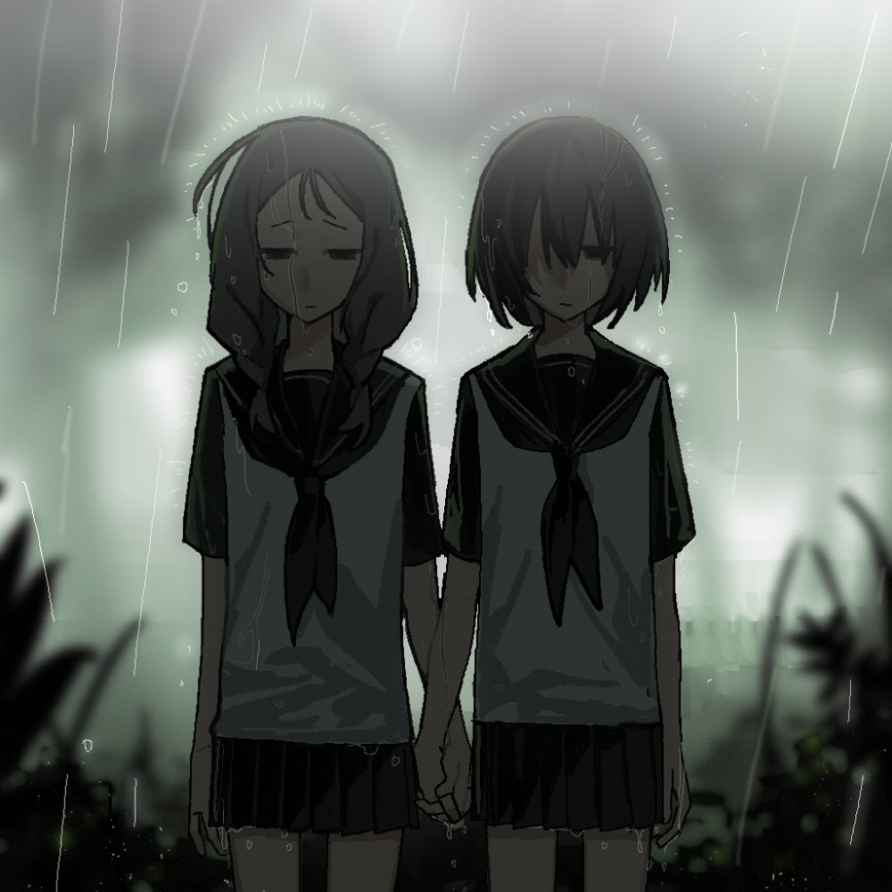 #ウキヨエ 下雨了