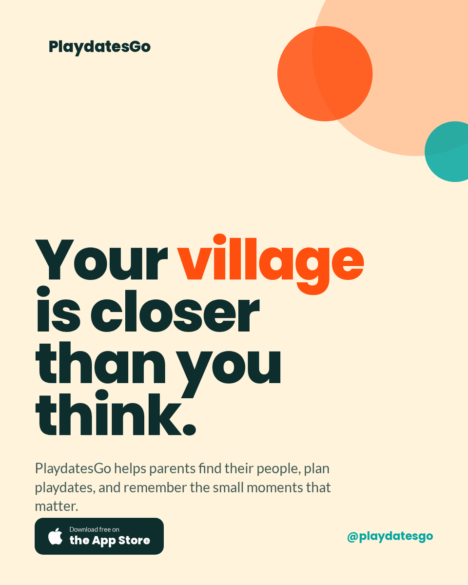 PlaydatesGoApp's tweet photo. "we should do this more often!" → see you in 6 weeks.

  The group chat is broken.

  Your village is closer than you think 🎈
  PlaydatesGo · free on the App Store https://t.co/yX5vFUpzhG