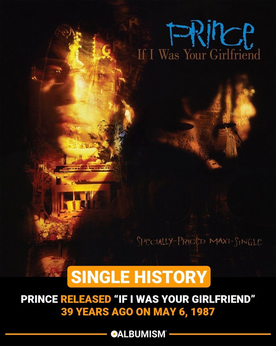 Albumism's tweet photo. Prince released "If I Was Your Girlfriend" as the second single from 'Sign O' The Times' 39 years ago on May 6, 1987 | Listen to the album + revisit our tribute here: https://t.co/swLpolb4gY https://t.co/v11K8d5Ks3