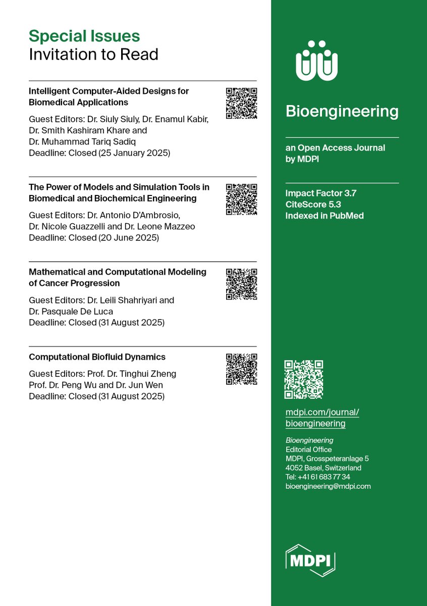 Bioengineering MDPI tweet media