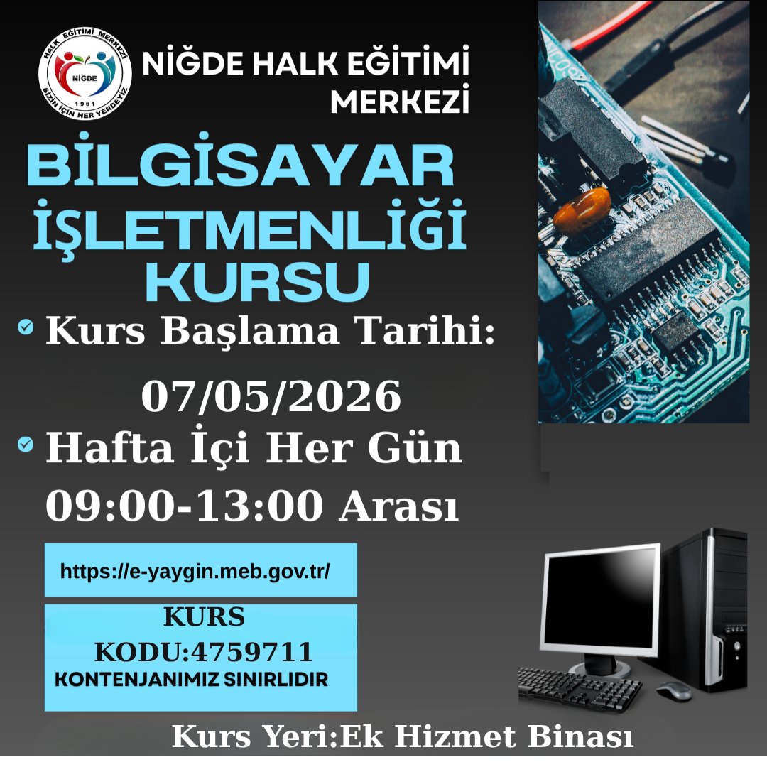 Niğde Halk Eğitimi Merkezi tweet media