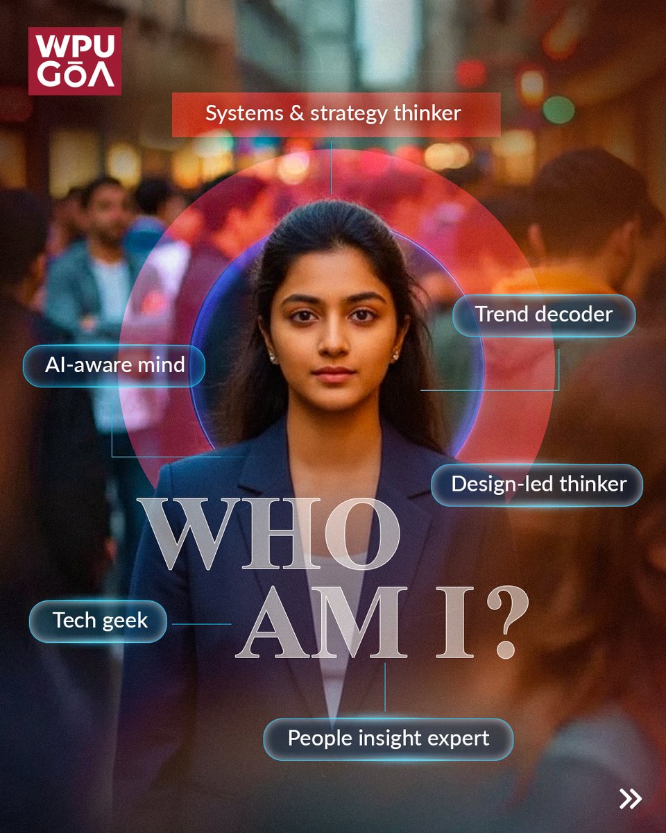 WPUGoa's tweet photo. Real-world thinking is never one-dimensional.
That is why transdisciplinary learning matters. It helps you connect ideas, industries, and impact to prepare for dynamic careers.
Experience this new approach to learning and future-building at WPU GŌA.
#WPUGOA #Transdisciplinary https://t.co/TU86Nfyagd