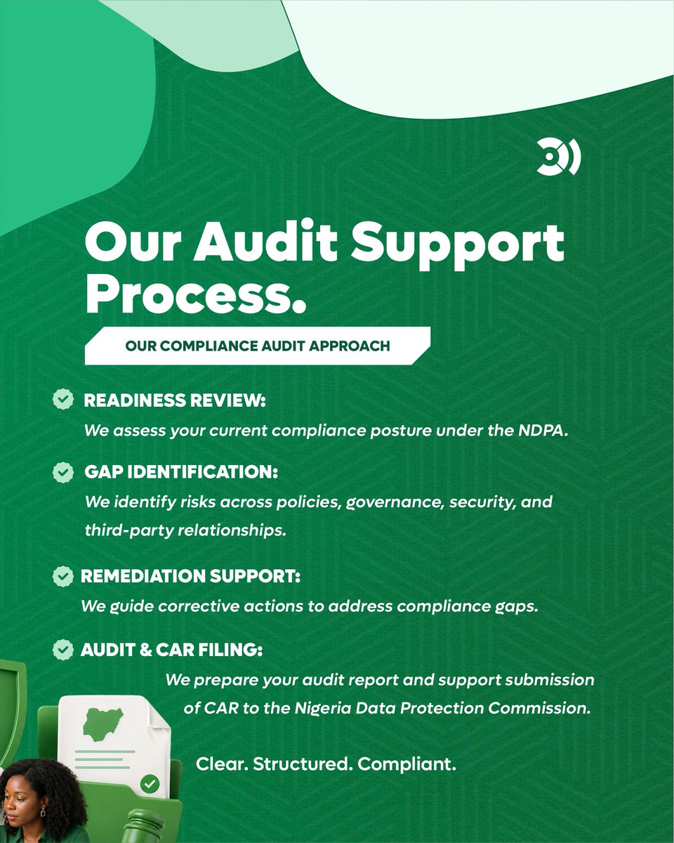prioclen's tweet photo. The Nigeria Data Protection Commission has extended the CAR filing deadline to May 30, 2026.

• UHL &amp; EHL: Mandatory filing
• OHL: Annual registration applies

Prioclen Consulting (licensed DPCO) can support your compliance.

📩 tcs@prioclen.cc
#NDPC #NDPA #Compliance https://t.co/ZdoMwOBjxd
