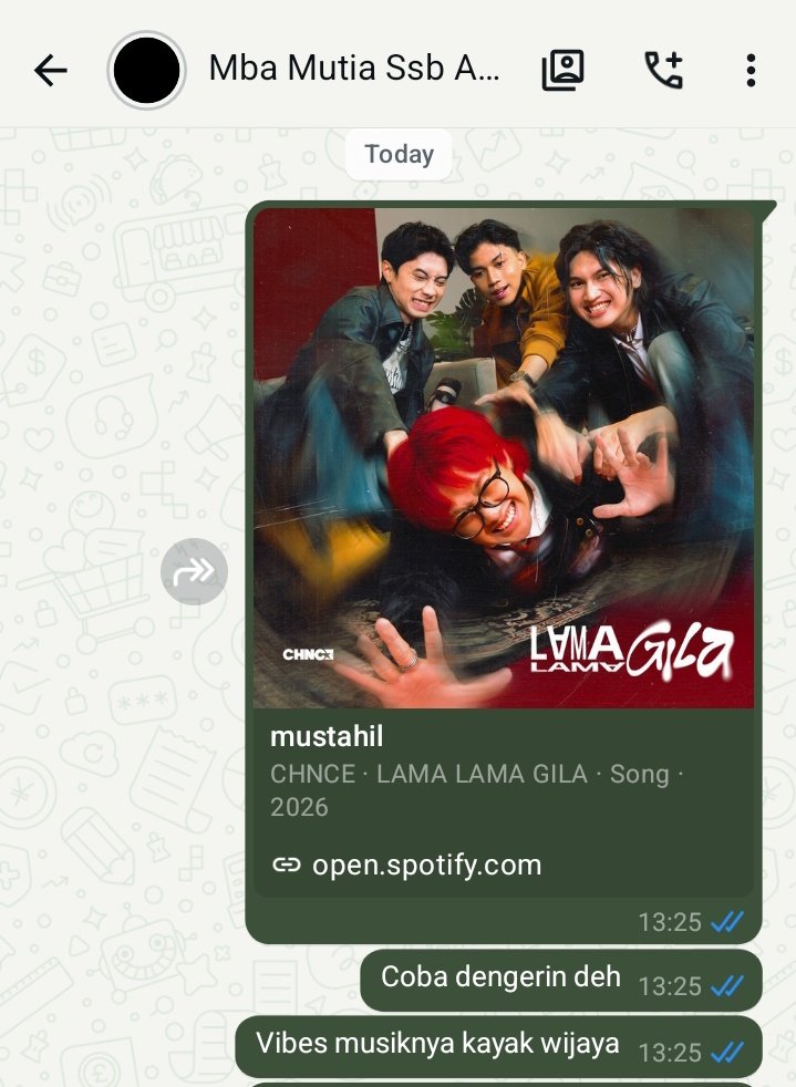 ilasspace's tweet photo. Day one jadi sales teamnya CHNCE wkwkwk
jadii temen kantorku ini suka lagunya wijaya gituu kan, aku rasa "mustahil" ini ada vibesnya Wijaya jadi aku rekomen ke diaa.. turns out dia suka dan dengerin "harus kemana" juga kata dia enakk!! https://t.co/a6ZDMjByZa