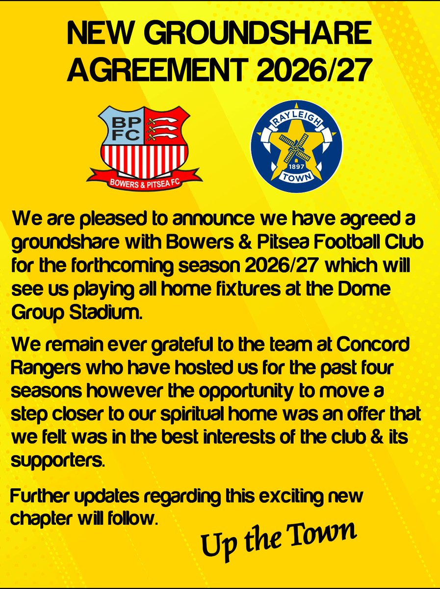 Rayleigh Town FC tweet media