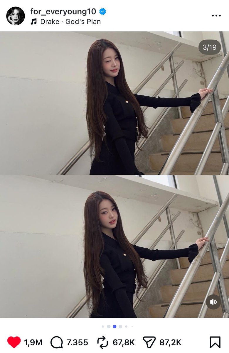 these two crazy wonyoung posts of fansign’s outfits sit at the same table