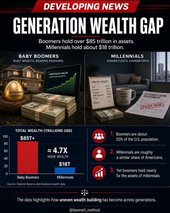 Boomers make up roughly the same share of the population as millennials ...
