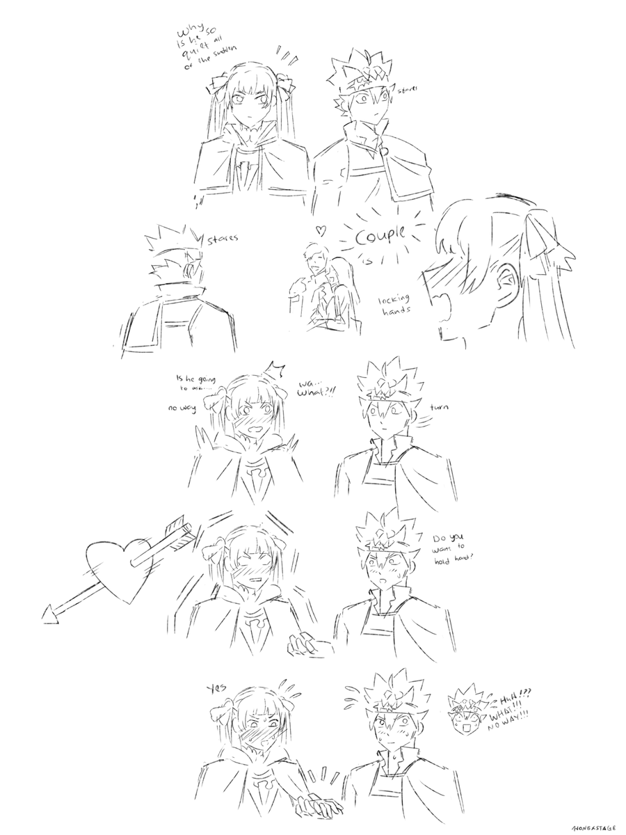I drew this extra sketch for this commission. It’s cute