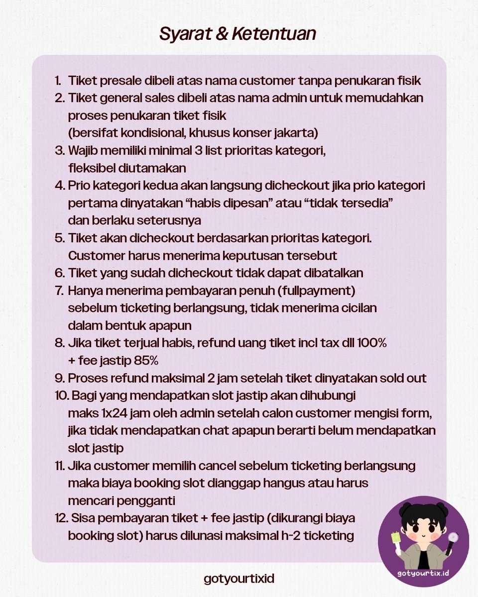 Jastip Tiket Konser tweet media