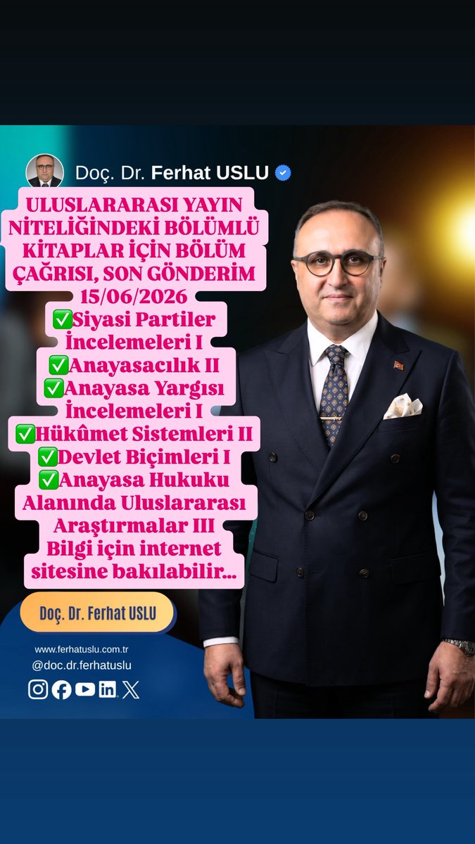 Doç. Dr. Ferhat Uslu tweet media