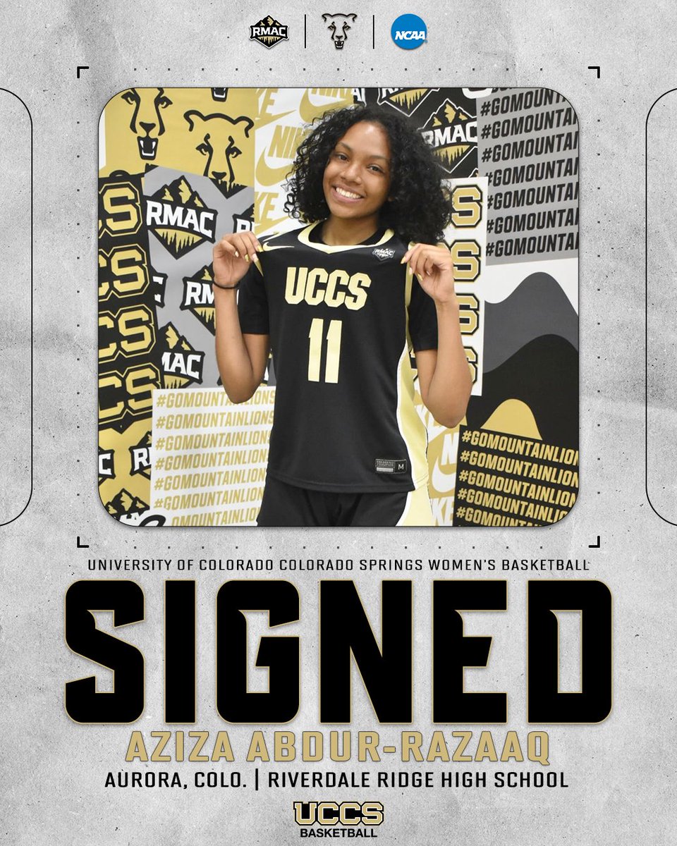 GoMountainLions's tweet photo. Welcome to the @UCCSWBB Mountain Lion Family, @Aziza_A_Razaaq!

Aziza Abdur-Razaaq (Aurora, Colo. / Riverdale Ridge High School)

#GoMountainLions https://t.co/Ipn2Tvy49V