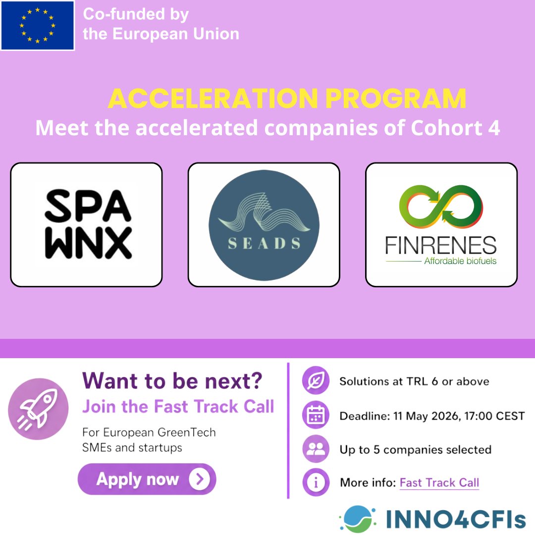 INNO4CFIs's tweet photo. 🚀 Meet Cohort 4 of the #INNO4CFIs Acceleration Program!

8 GreenTech SMEs and startups are joining to boost carbon farming, sustainability and climate-positive innovation.

Fast Track Call open for TRL 6+ solutions.
📅 Deadline: 11 May, 17:00 CEST
👉 https://t.co/6kxBvv2KAQ https://t.co/3OQrFrM4JK