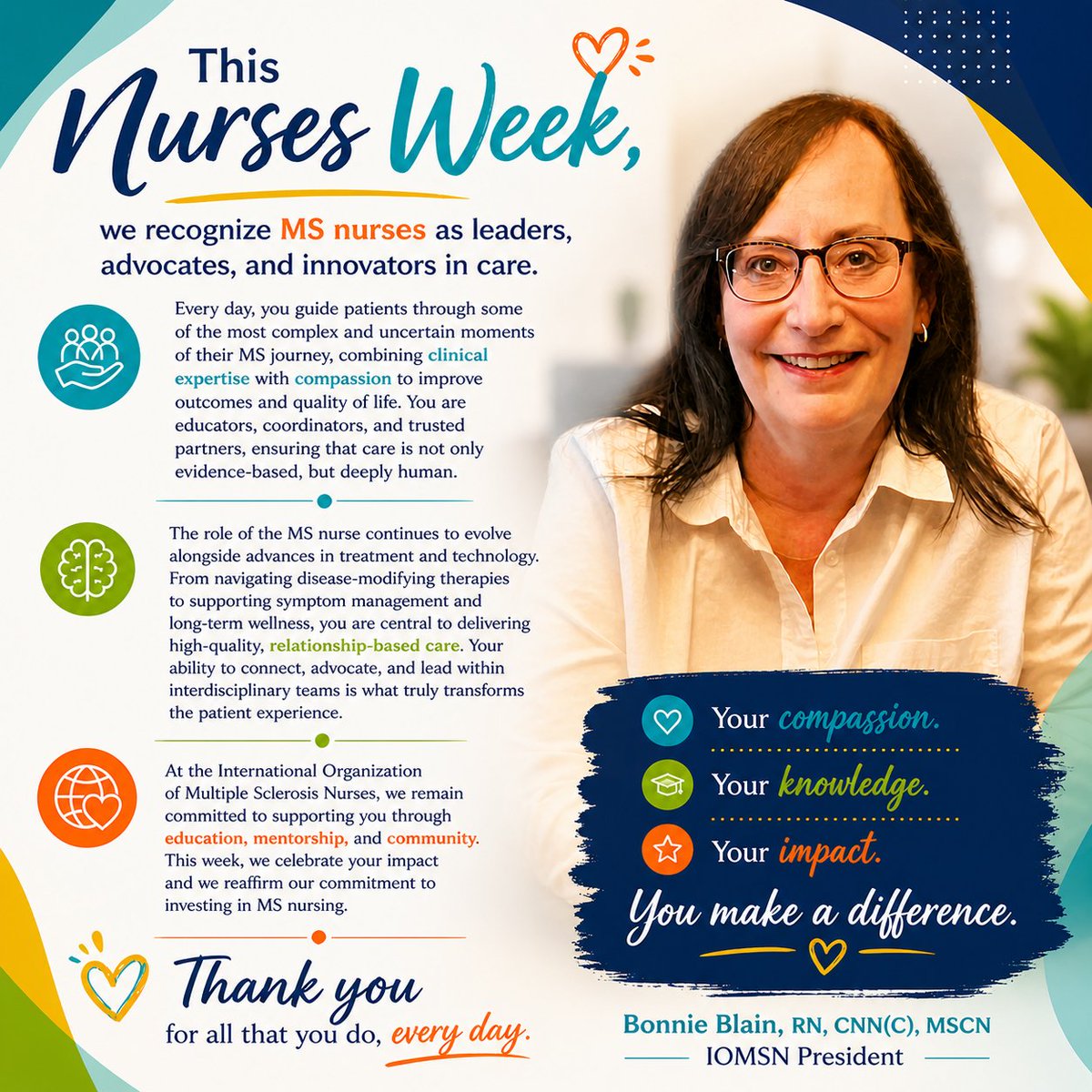 iamIOMSN's tweet photo. This Nurses Week (May 6-12, 2026), we recognize MS nurses as leaders, advocates, and innovators in care.

#caughtyoucaringIOMSN #MSNurses #NursesWeek2026 #ThePowerOfNurses #ThankYouNurses https://t.co/xC9NA9ryoX