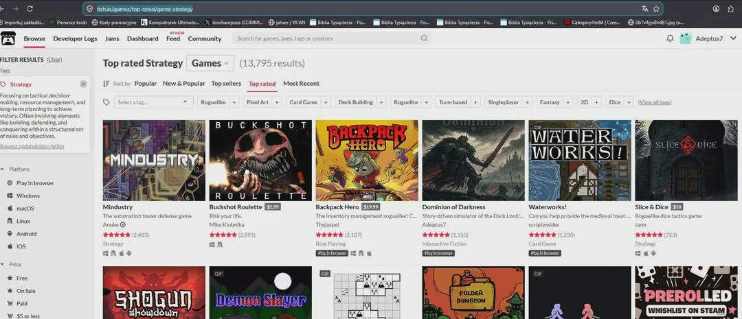 niebedepodawac's tweet photo. My game achieved 4th place on the https://t.co/k11xQVqLEx list of the best rated strategy games - and I am looking for collaboration

I know it is not much, but even small success is a success! Thank you very much to everyone who rated. Game is a RPG/strategy Dark Lord Simulator, available here without need to download or register: https://t.co/YBsVDobKjj

BTW, I am looking for playtesters for the new, unpublished version. This is not difficult or time-wasting - it would be OK if You play this version at least once (which takes max. 1,5 hour) and send me Your opinion plus info about the bugs if You see anyone. If You want to participate in test, please let me know.

I am also open to the crosspromotion! 
#indiegame #indiedev #freegame #darkfantasy #RPG #crpg #strategygame #interactivefiction #gamebook #CYOA