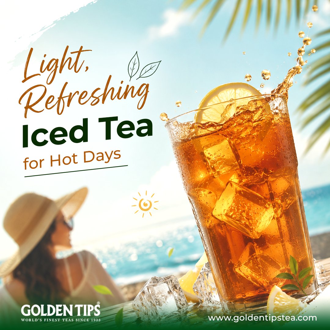 GoldenTipsTea's tweet photo. When the heat feels too much, choose something lighter.
A refreshing iced tea that cools you down without the heaviness of sugary drinks.
👉 Try it today and upgrade your summer drink.
SHOP NOW: https://t.co/D9onGS1Jdo
.
#IcedTea #GoldenTipsTea #SummerRefreshment #DrinkBetter https://t.co/Vnsyj9dfLH