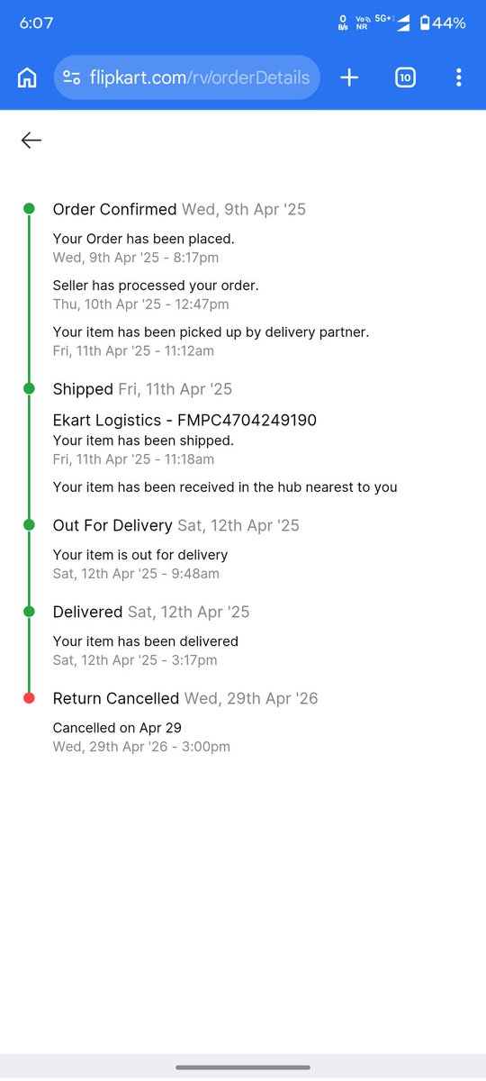 deep_aksahu's tweet photo. Issue raised on 29rd March, but @Flipkart is continuously giving false commitments. Misleading product description, fake seller support details, and now even the return request has been cancelled using technical excuses.

No action against seller. No refund yet.

#Flipkart https://t.co/akahYCFwfi